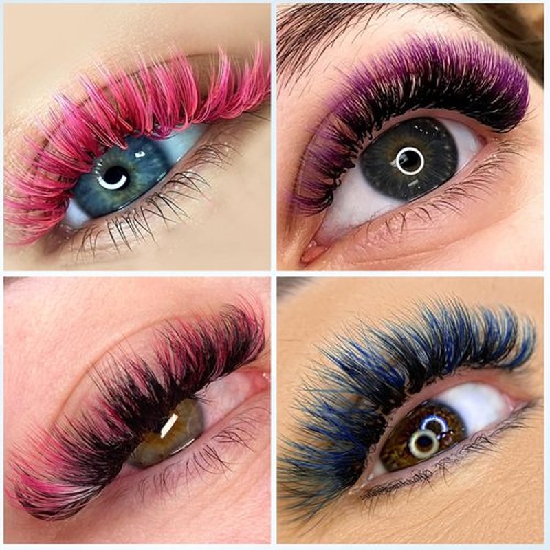 ABONNIE Colored Lash Extensions, Easy Fan Eyelash Extensions 0.07 D Curl 16mm Mix Volume Lash Extensions, Lash Fan for Professional Salon Supplies (0.07-D-Blue Ombre 16mm)