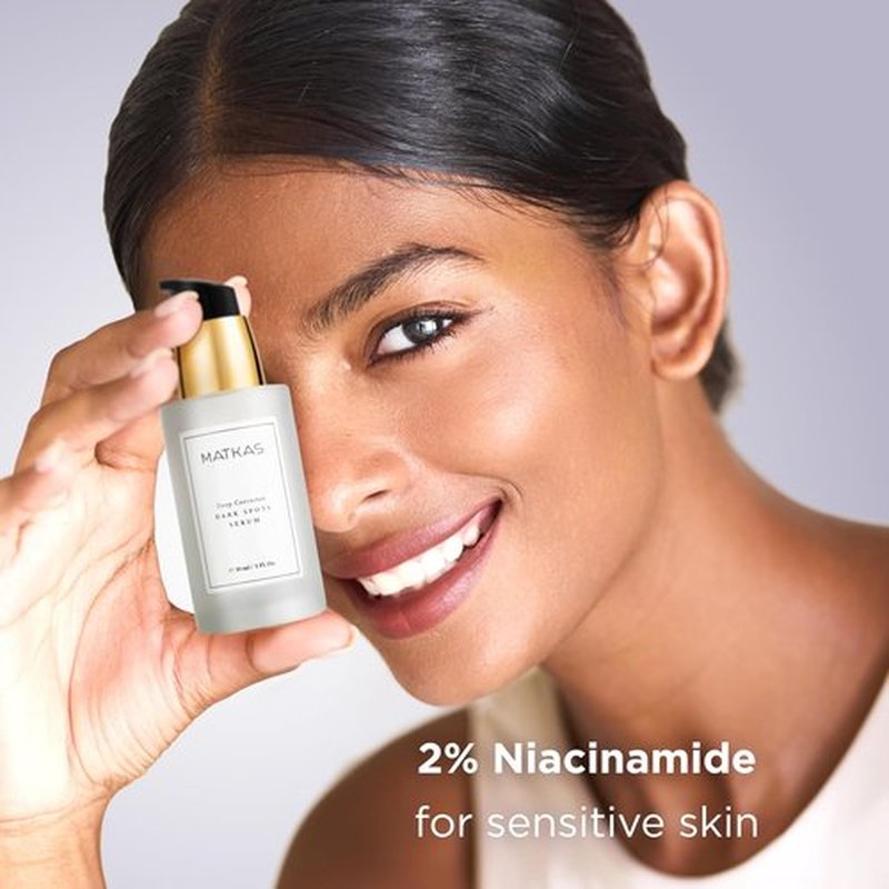 MATKAS Korean Dark Spot Corrector Serum - Niacinamide Brightening Formula for Oily Skin | 1 Fl. oz.
