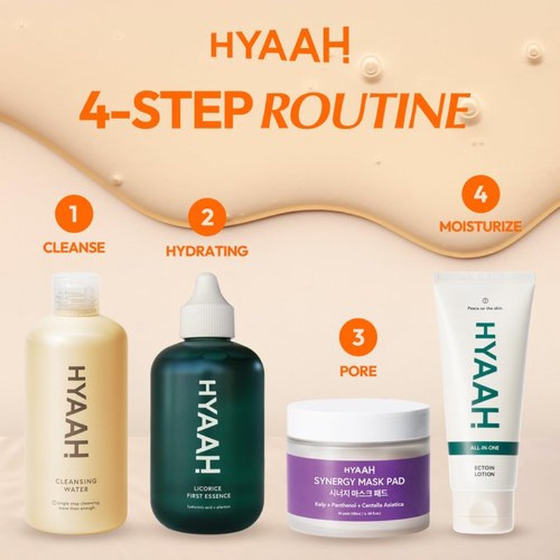 HYAAH All-in-one Ectoin Lotion - Korean Face Moisturizer with Ectoin, Squalane and Ceramide - Hydrating, Pore Care, Barrier Strengthening - Gentle on All Skin Types, 3.38 fl.oz.