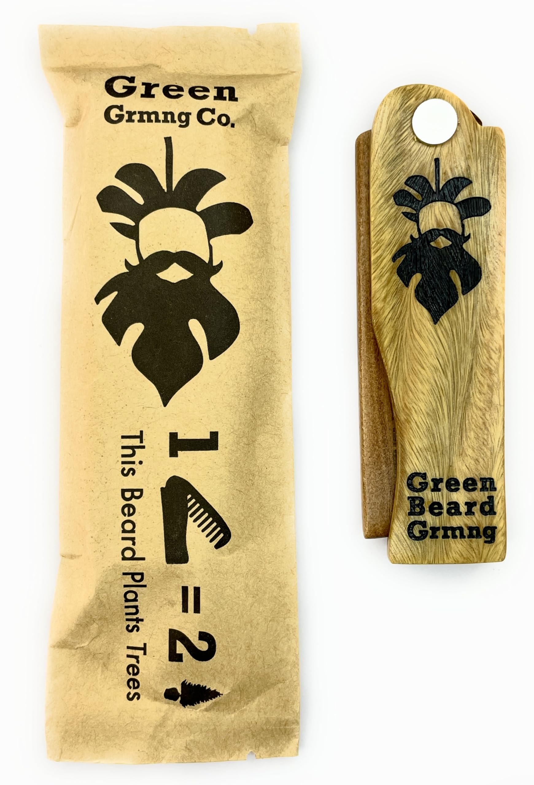 Redesigned Tree-mendous Sandalwood Wide Tooth Folding Comb - Durable Pocket Combs that Plant Trees by Green Beard Grmng