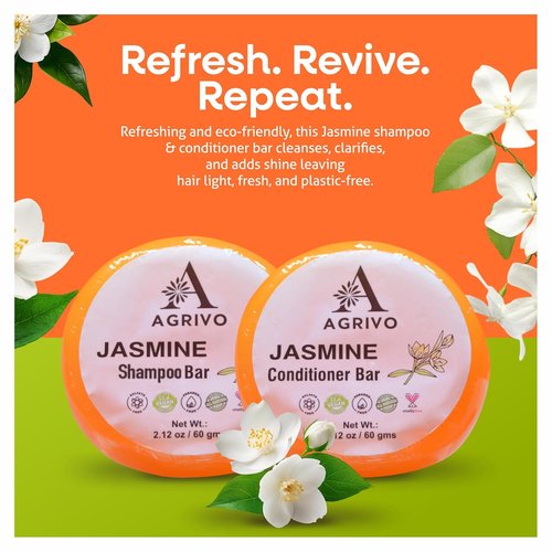 Jasmine Shampoo & Conditioner Bar - Strengthen & Volumize All Hair Types | 2.12 oz Natural Ingredients