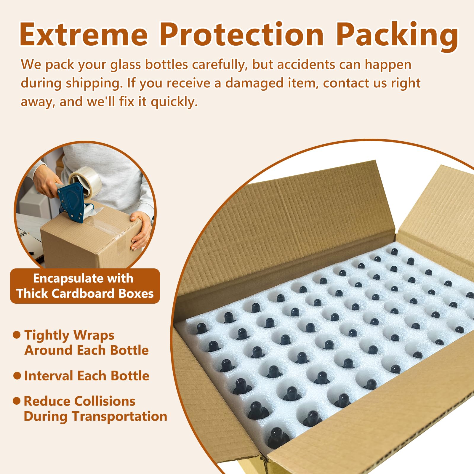 KEYWING 60 Pack 1oz Eye Dropper Bottles – 30ml Leakproof Amber Glass Bottles for Essential Oils, Tinctures, Hair Oil, Travel Liquids