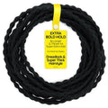 12-Pack 4X Extra Long Hair Ties - Ideal for Dreadlocks, Curly, Extra Thick Hair - Durable, Oversized, and Gentle Ponytail Holders, XXX, Black