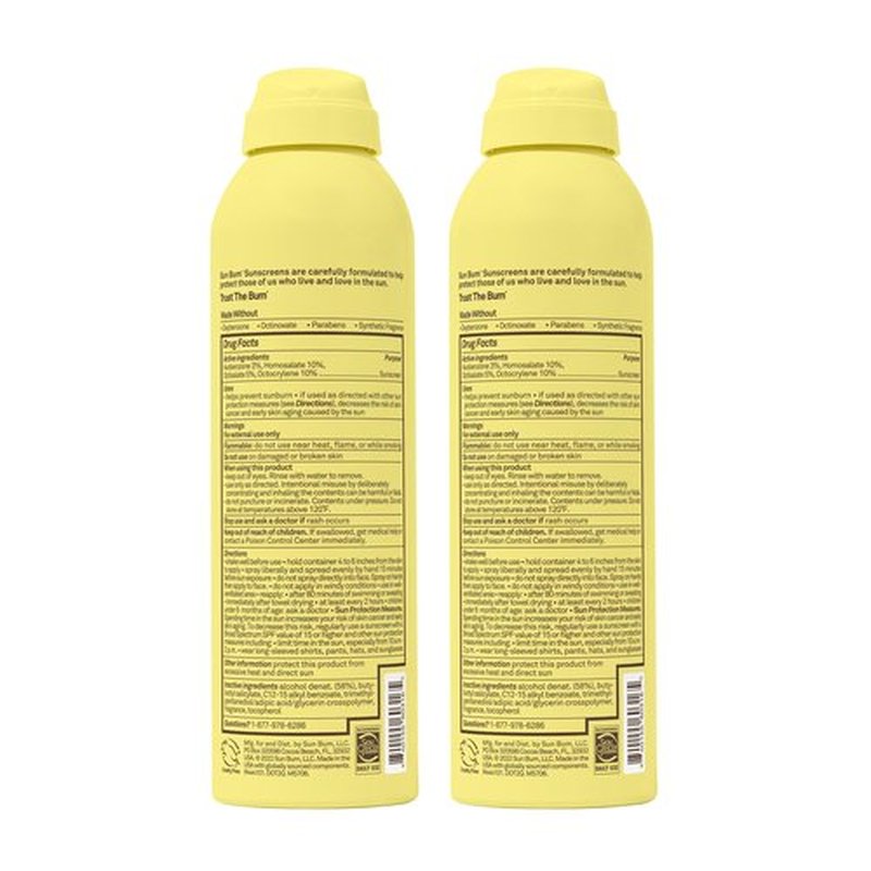 Sun Bum Kids SPF 50 Clear Sunscreen Spray | Wet or Dry Application | Hawaii 104 Act Compliant (Octinoxate & Oxybenzone Free) Broad Spectrum UVA/UVB Sunscreen | 6 oz (Pack of 2)