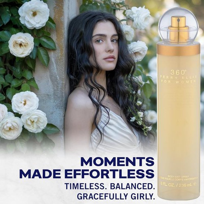 360 by Perry Ellis Body Mist - Refreshing 8 oz Fragrance for Women