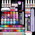 SAVILAND Dip Powder Nail Kit with Drill: Starter Set 30 Colors Summer Spring Keratin Dip Nails Powder with Dipping Liquid Set Activator Base Top Coat Cuticle Oil for DIY Manicure Art Christmas Gift
