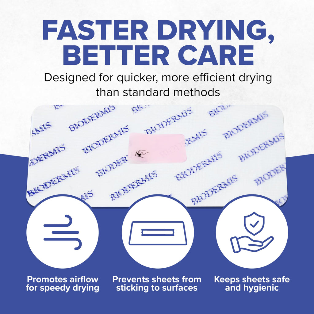 Epiderm Drying Rack - Extends the Life of Silicone Scar Sheets - Promotes Quick & Hygienic Drying & Proper Storage - Prevents Sticking, Durable & Non-Adhesive - Fits Most Silicone Sheeting - 6"x13"
