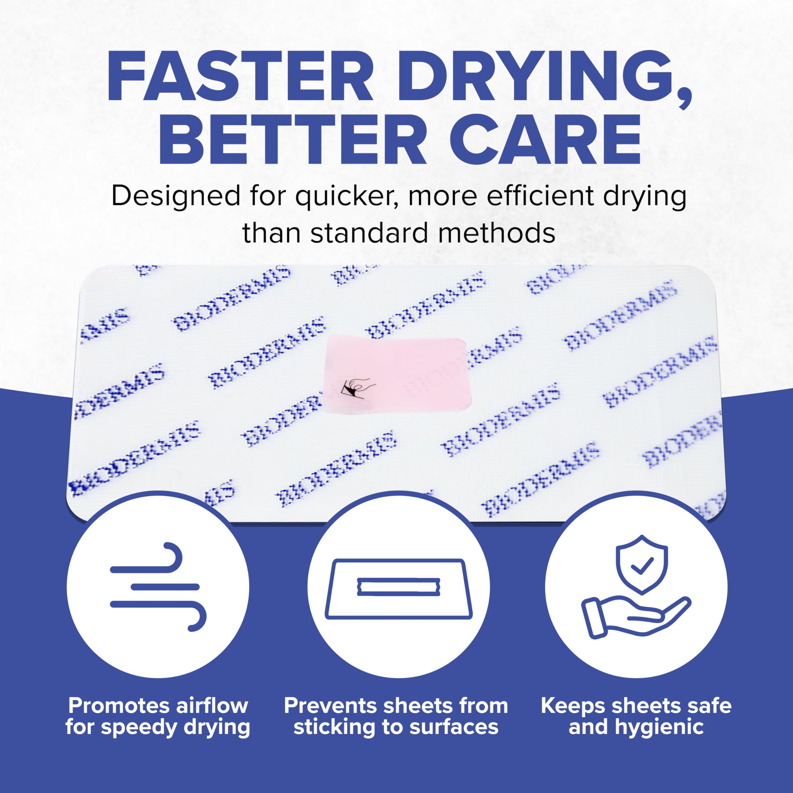 Epiderm Drying Rack - Extends the Life of Silicone Scar Sheets - Promotes Quick & Hygienic Drying & Proper Storage - Prevents Sticking, Durable & Non-Adhesive - Fits Most Silicone Sheeting - 6"x13"