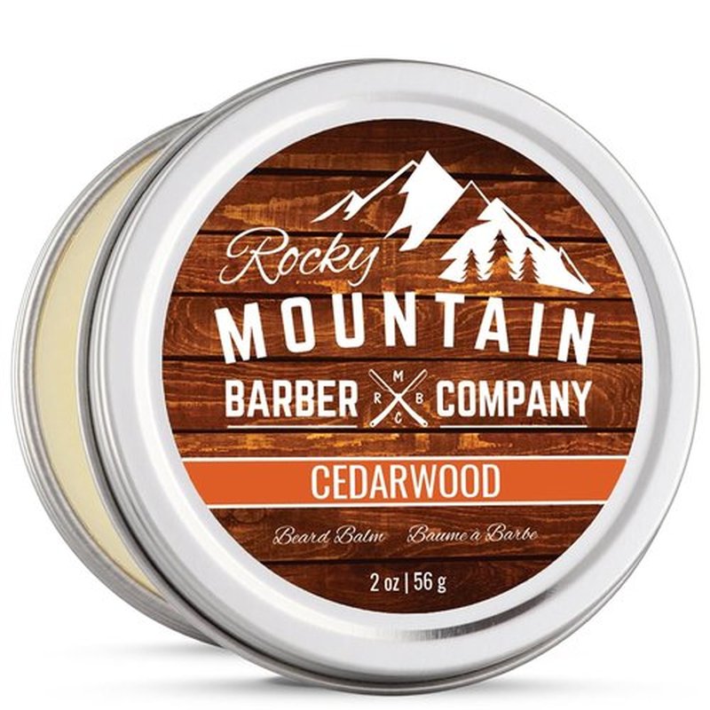 Rocky Mountain Barber Beard Balm - 100% Natural Premium Wax Blend with Cedarwood Scent | Nourishing Beeswax & Oils