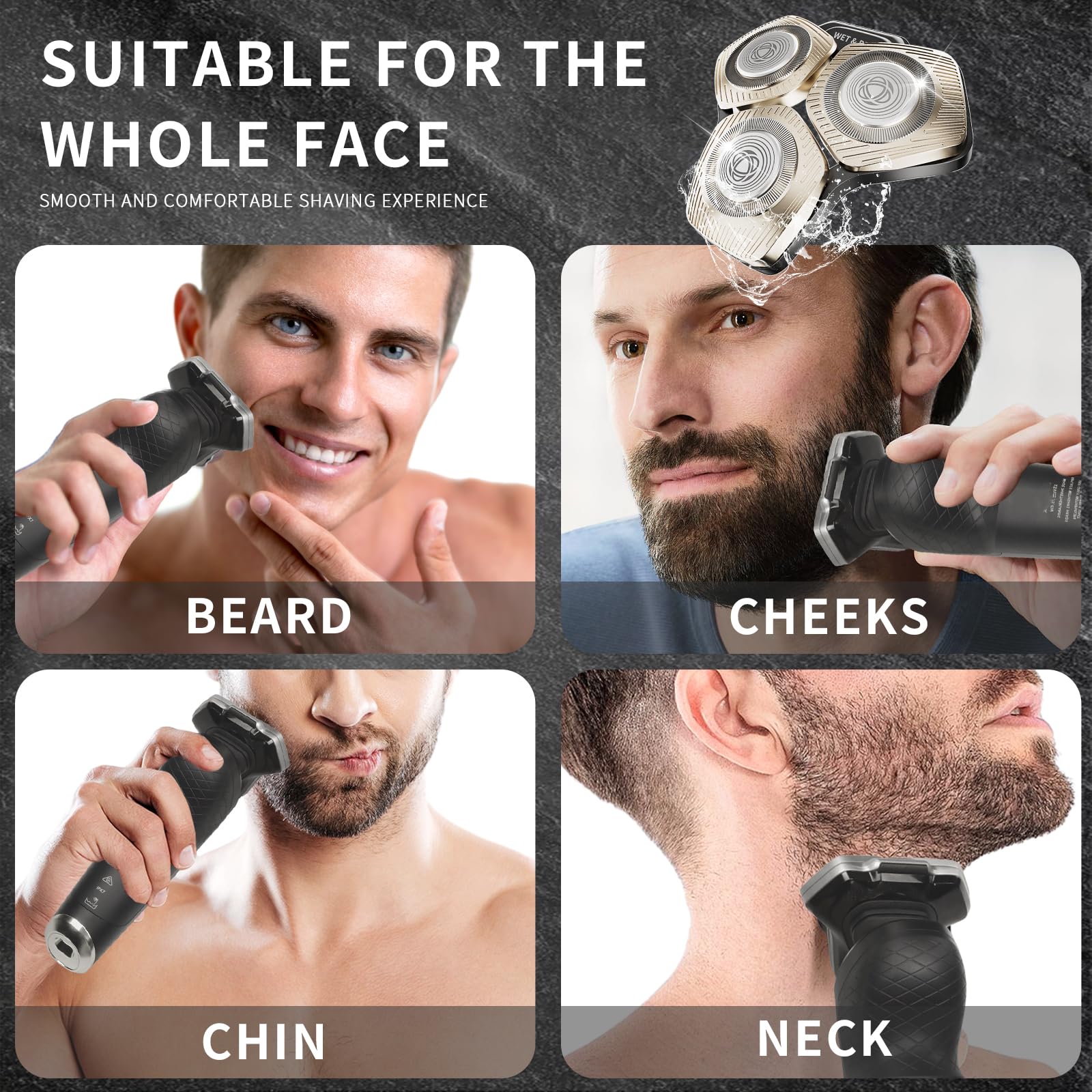 SH71/50 Shaving Heads Compatible with Philips Shavers, Champagne