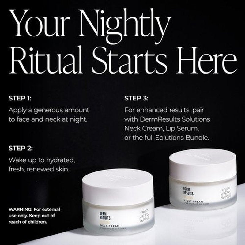 Arbonne DermResults Solutions Night Cream – Hydrating Overnight Moisturizer with Tri-Lipid Complex, Mango Butter, Vitamin E acetate, and Red Maple Bark Extract, 1.7 oz / 50 ml