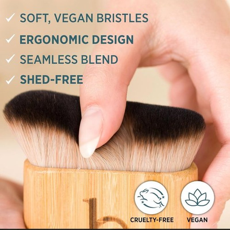 Skiennix Ultra Soft Self Tanner Brush - Kabuki Applicator for Streak-Free Sunless Tan | Easy to Clean