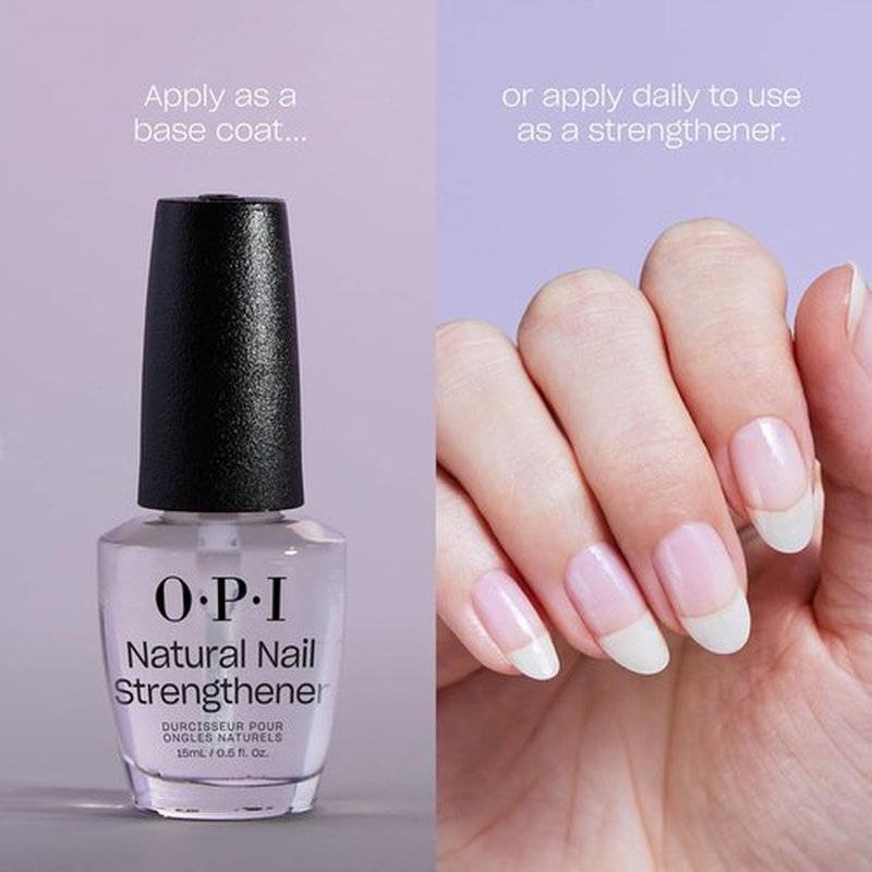 OPI Nail Lacquer Base Coat - Clear Nail Polish for Chip Resistance & Nail Protection