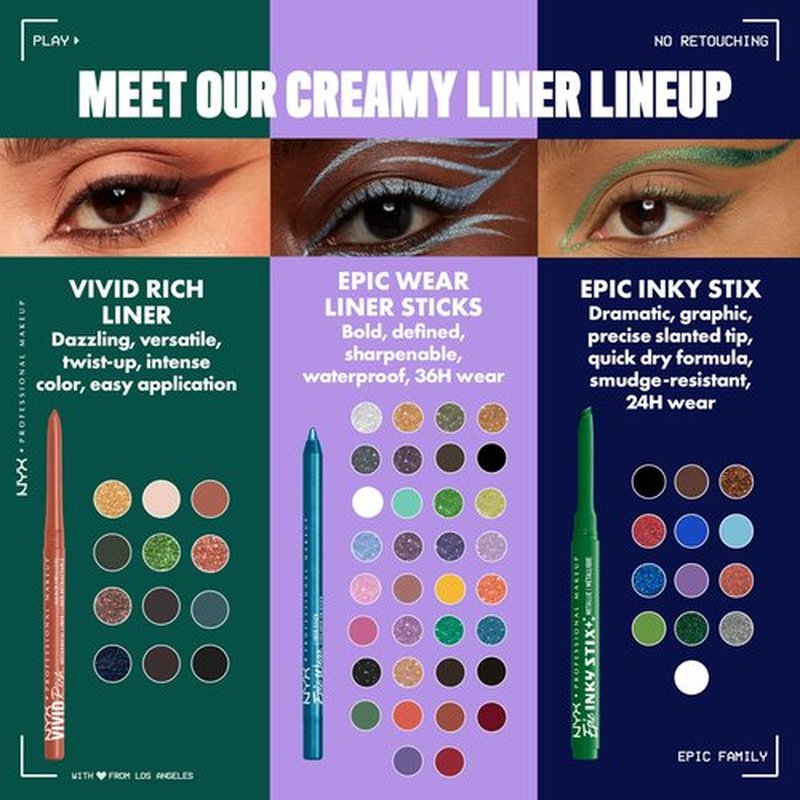 NYX PROFESSIONAL MAKEUP Epic Inky Stix Eyeliner, Mechanical Cream Gel Eyeliner, Waterproof Formula With Up To 24HR Wear - 02 Ember Energy (Matte Warm Brown)