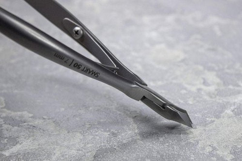 STALEKS PRO Smart 50 7mm Professional Cuticle Nippers – Stainless Steel Skin Clippers for Manicure & Pedicure