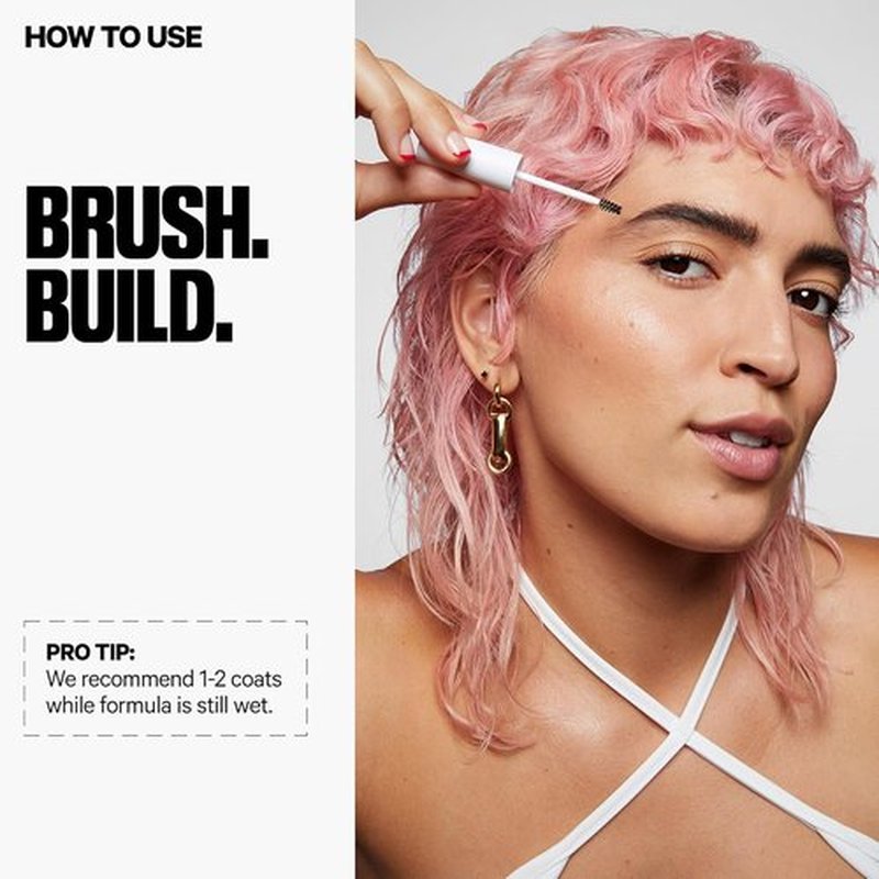 Milk Makeup KUSH Fiber Brow Gel - Tinted Gel for Fuller, Natural-Looking Eyebrows | Vegan, Conditioning Formula