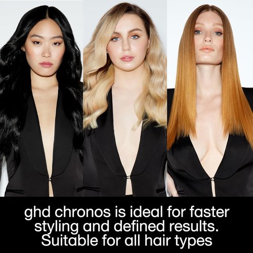 GHD Chronos & Chronos Max Stylers | Professional Flat Iron Hair Straighteners | 3X Faster Styling, 85% More Shine, Lasts 24 Hours
