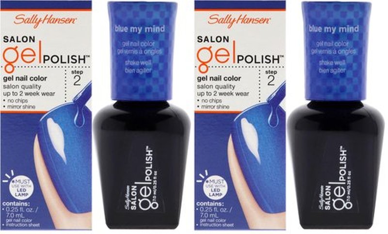 Sally Hansen Salon Pro Gel Nail Polish Lacquer, Blue My Mind, 0.24 Fl. Oz. (Pack of 2)