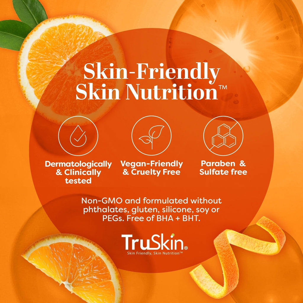TruSkin Vitamin C Serum – Anti Aging Facial Serum with Vitamin C, Hyaluronic Acid, Vitamin E – Brightening Serum – Even Skin Tone, Improve Appearance of Dark Spots, Fine Lines & Wrinkles