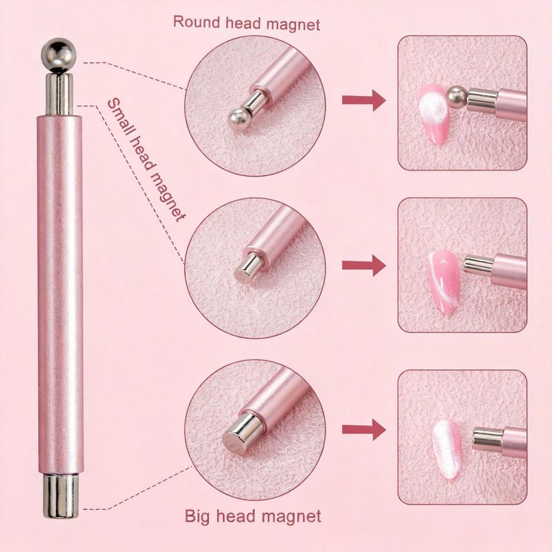 YECIRALA 2 Pcs Cat Eye Magnets For Nails With Bunny And Y-Shape Steel Molds For Cat Eye Gel Polish Nails Art, Multi-Functional Nail Magnets For Nails Heart And Rabbits Cateye Magnets For Nails