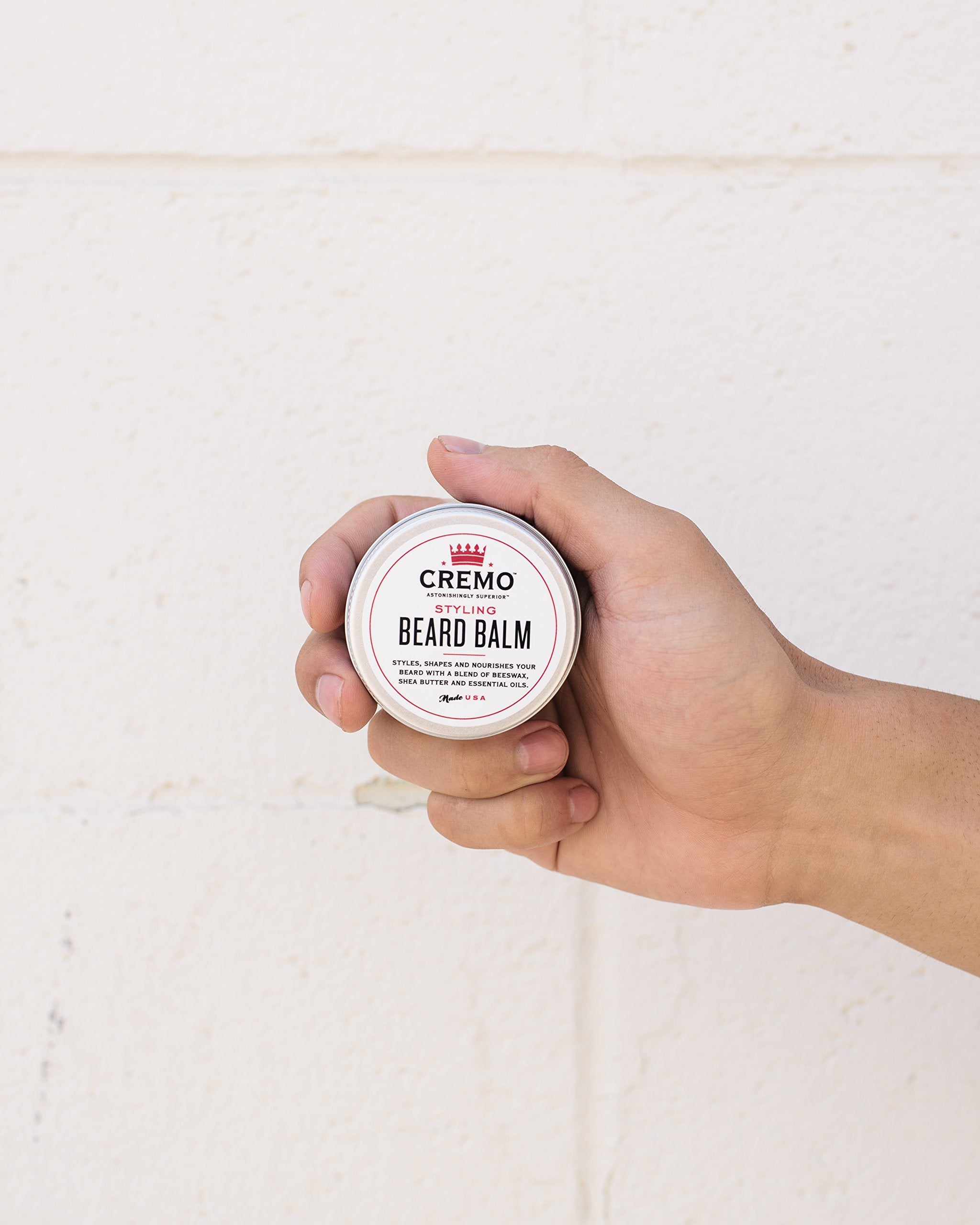 Cremo Styling Beard Balm, Wild Mint Beard Balm, Nourishes, Shapes and Styles Longer, Fuller Beards, 2 Ounces (Packaging May Vary)