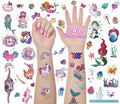 Glitter Unicorn Temporary Tattoos for Kids, 24 Sheets Waterproof Mermaid Tattoos Stickers 240+Pcs, Girls Gifts Birthday Party Baby Shower Favor Supplies, Goodie Bags Fillers & Classroom Exchange
