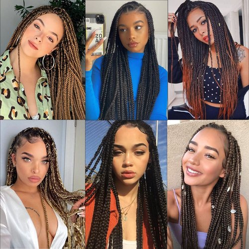 ROSDINA Pre-stretched Braiding Hair - 36 Inch 8 Packs Natural Black Super Long Braiding Hair For Twist or Box Braids, Yaki Texture Hot Water Setting Synthetic Braiding Hair Extensions (36 Inch, 1B-8P)