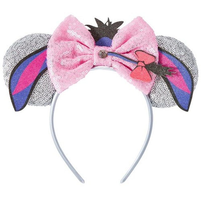 Opzzqz Mouse Ear Headbands for Women Giltter Bow Headband for Girls Birthday Party Decorations