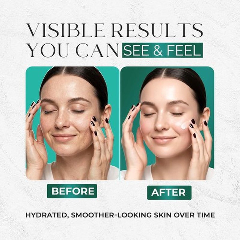Loriini™ MegPep Multi-Peptide Face Serum - Hydrating Hyaluronic Acid with Ceramides for Glowing Skin - 1 Fl Oz