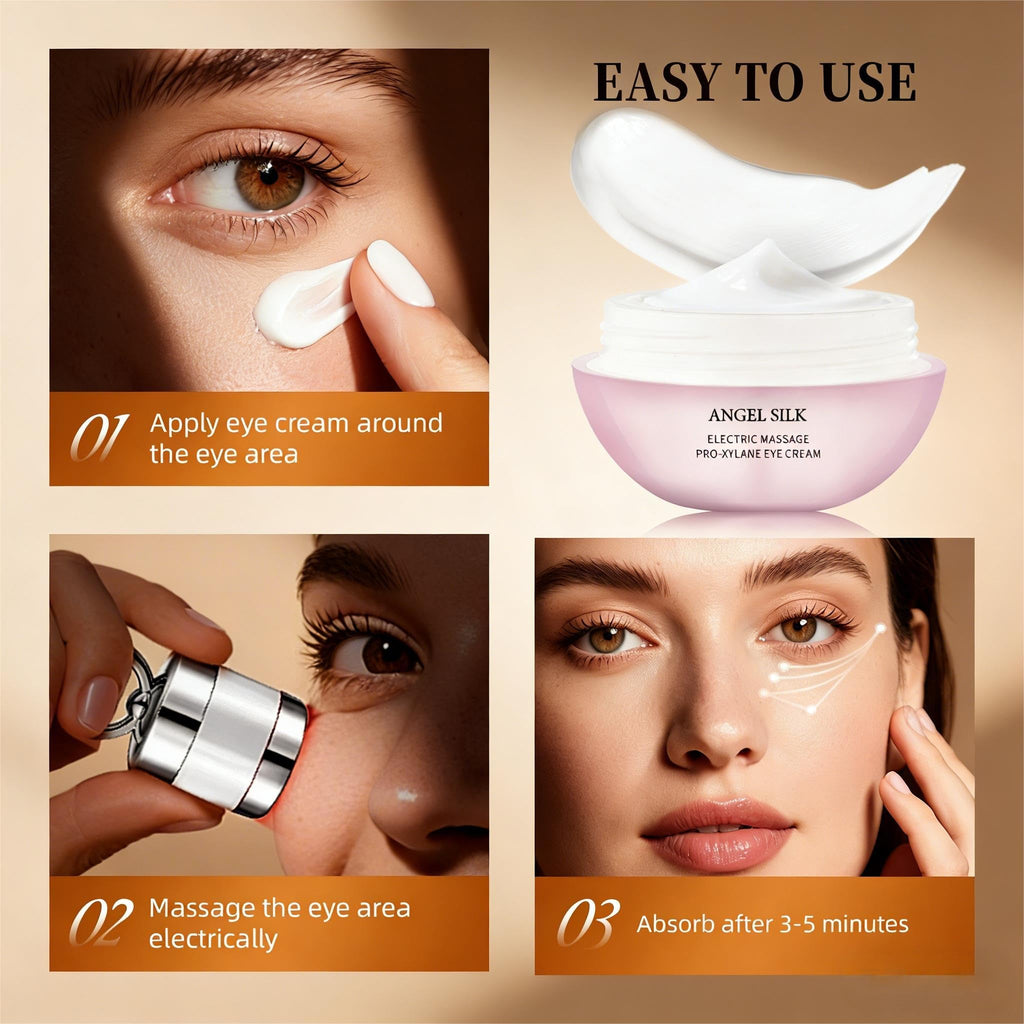YCQQPRO AH-8 Firming Neck-Eye Cream Bundle, Tightening & Revitalizing Set, Electric Massage Eye Cream with Red Light, Firm Smooth of Eye Fine Lines, Anti-Wrinkle Deep Moisturizing Skincare