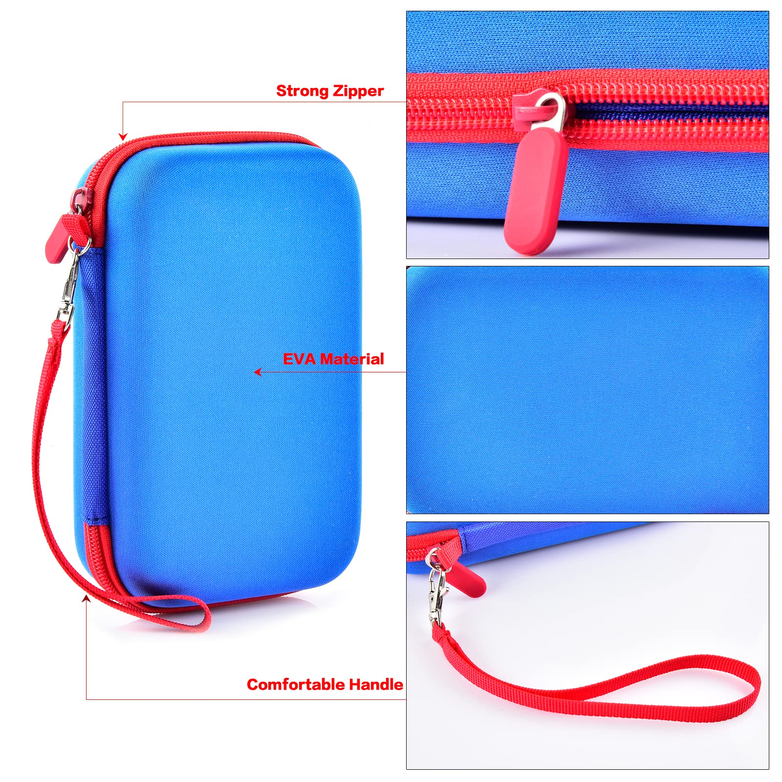 casmilee Case Compatible with Giiker Super Slide Brain Games, Brain Teaser Puzzles Organizer Storage Bag, Flow Slider Puzzle Game Holder (Blue)