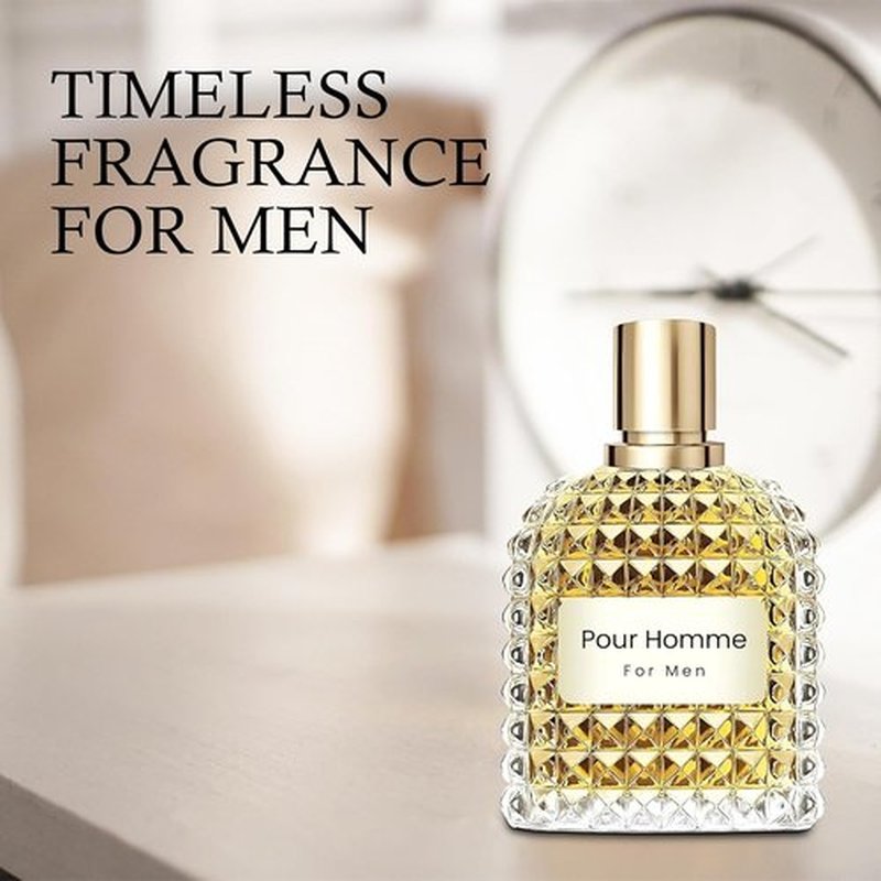 A CENTER Men's Cologne Gift Set - Luxury Eau de Toilette | Vanilla Bourbon, Leather & Amber | 3.4 Fl Oz Each