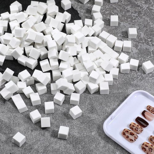 400 PCS Mini Nail Sponges Nail Art Sponge for Gradient Nails Design Square Nails Sponge Applicators for Professional Salon and Home Use