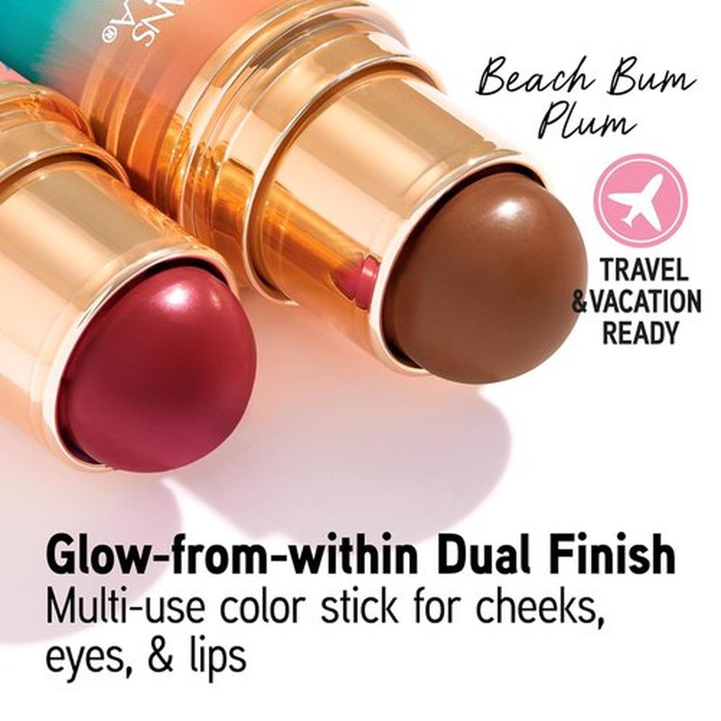 Physicians Formula Butter Glow & Go Multiuse Stick - Ultra-Creamy Murumuru Butter Formula, Radiant Finish - Beach Bum Plum
