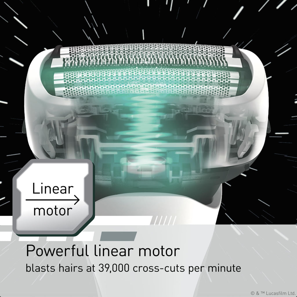 Panasonic Hybrid Wet Dry Shaver, Trimmer & Detailer with Two Adjustable Trim Attachments, Pop-up Precision Detail Trimmer & Shave Sensor Technology,