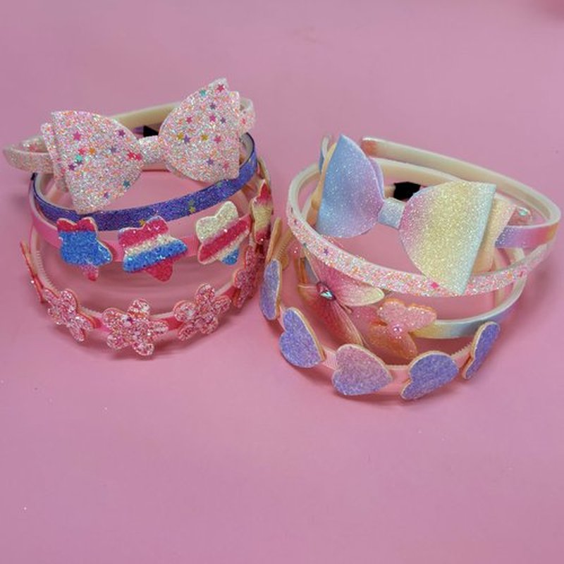 Tomolucky Direct 8PCS Headband for Girls,Cute Sparkly Girls Headband Glitter Hair Bands Non Slip Bow Hair Accessories Sweet Hairband for Women,Girl
