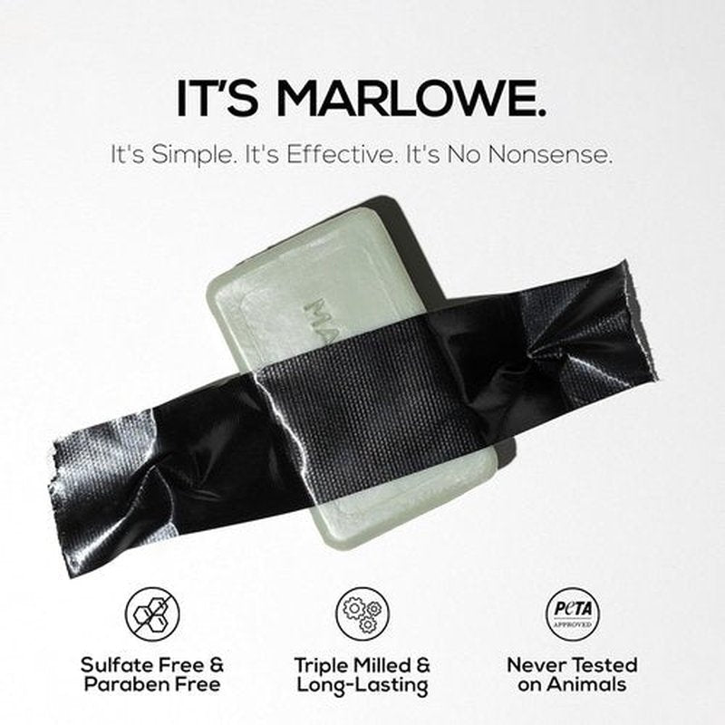 Marlowe. No. 108 Exfoliating Soap Bar - Polishing & Moisturizing for Men | 7oz Natural Ingredients