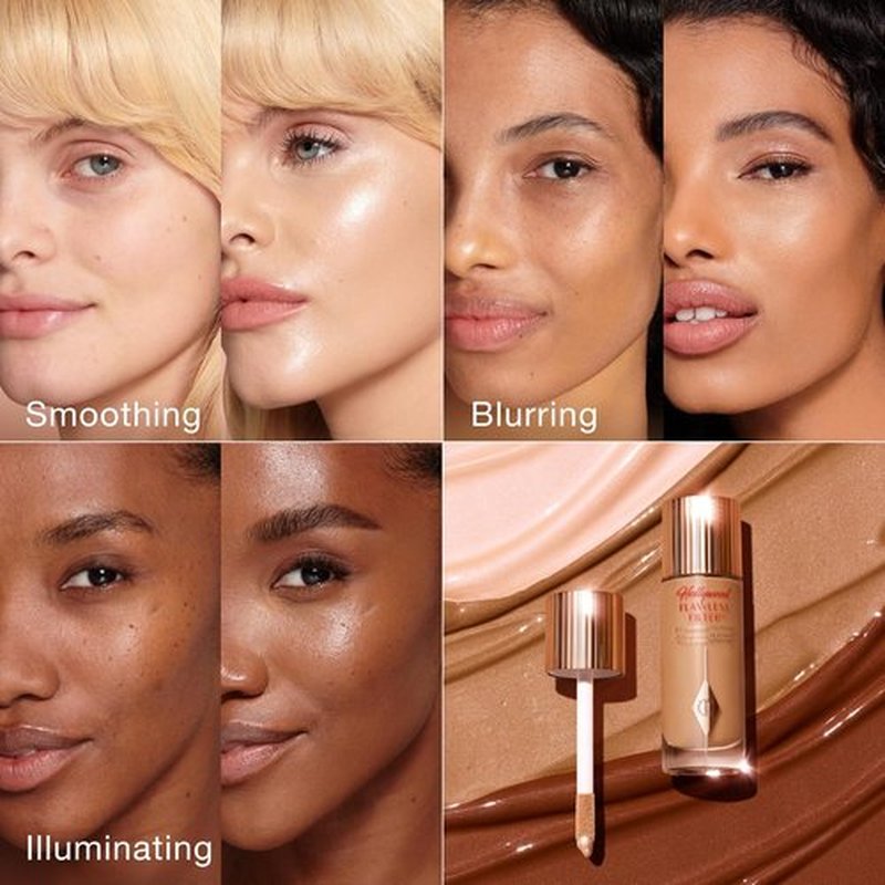 Charlotte Tilbury Hollywood Flawless Filter - Multi-Use Makeup Primer & Illuminating Highlighter - Smooths Skin, Sheer Coverage
