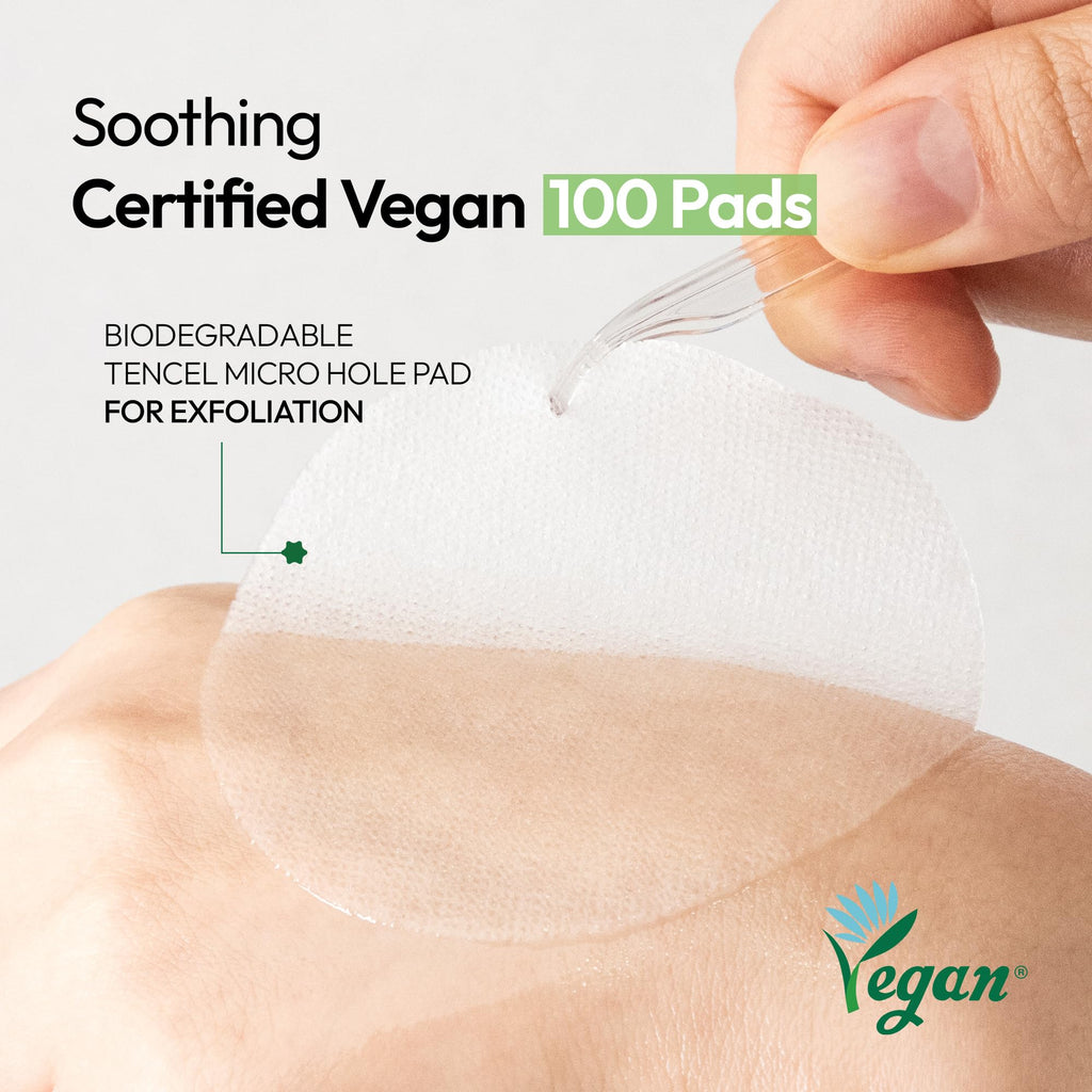 FreeGo Calm Heartleaf Daily Soothing Pad (100 Pads), K-Beauty Korean Skincare Facial Toner Pads for Sensitive or Pimple-Prone Skin, Instant Soothing Skin Repair, Korean Skin Care for Dark Spots