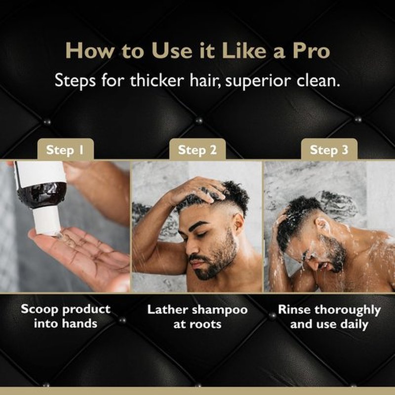 DandyMen Thickening Shampoo – Volumizing and Strengthening Formula with Aloe Vera & Pro-Vitamin B5 11.83 oz (2-pack, Tobacco Vanilla)