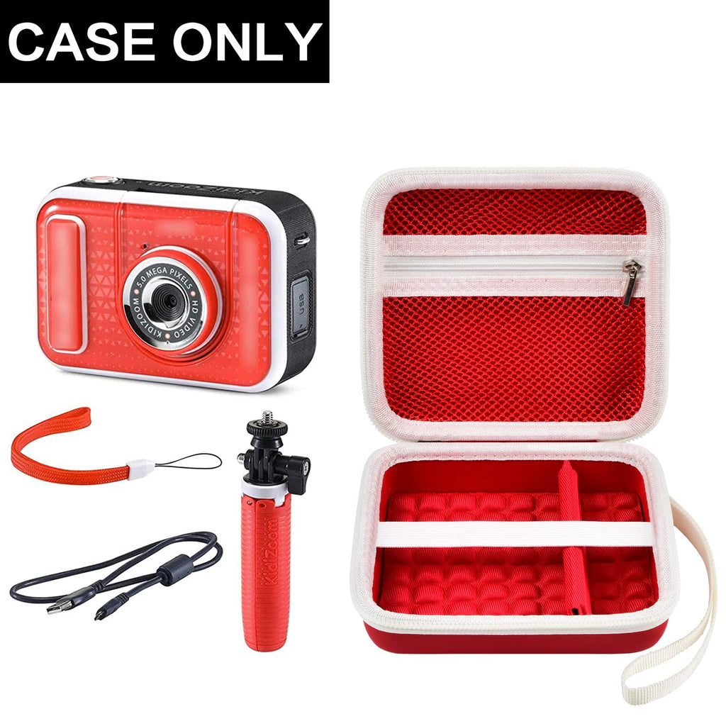 Kid Toy Camera Case for VTech Kidizoom Creator Cam Video Camera, Hard Travel Carrying Storage with Accessories Pocket - Black