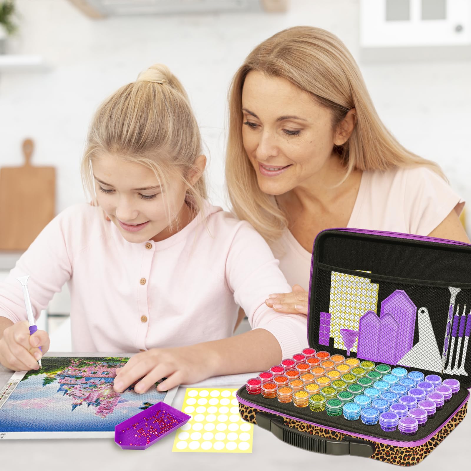 ZORETCO Diamond Painting Storage, 60 Containers Diamond Art Kits for Adults