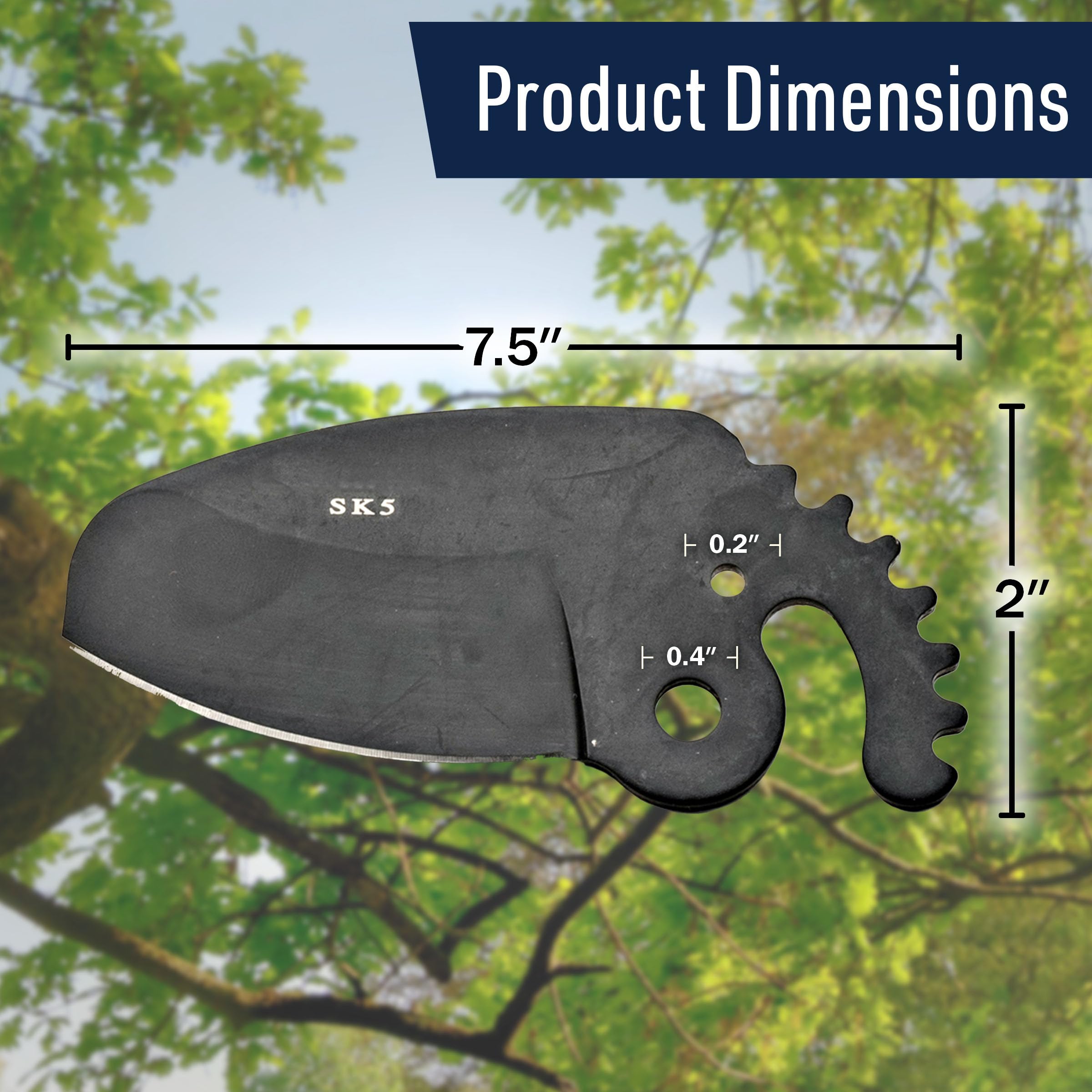 Anvil Lopper Replacement Blade - Large Coated Alloy Steel Blade for Double Ratcheting Anvil Loppers for Tree Trimming Heavy Duty Pruners - Gardening Tools by Kings County Tools