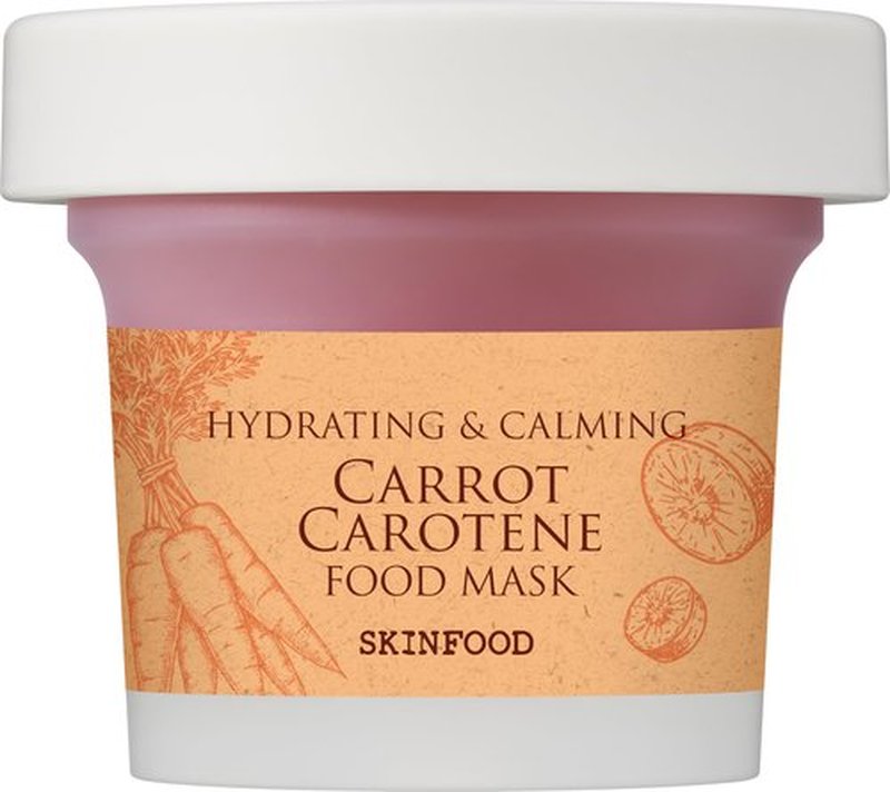 SKINFOOD Carrot Carotene Food Mask, Korean Skincare Wash-Off Mask for Soothing & Moisturizing, Carrot Seed Oil & Beta-Carotene, 120g / 4.23 fl.oz.