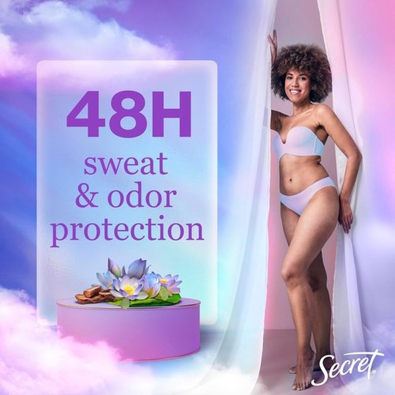 Secret Dry Spray Antiperspirant Deodorant - 48HR Weightless Sweat & Odor Protection | Waterlily & Argan Oil, 4.1 oz (Pack of 3)