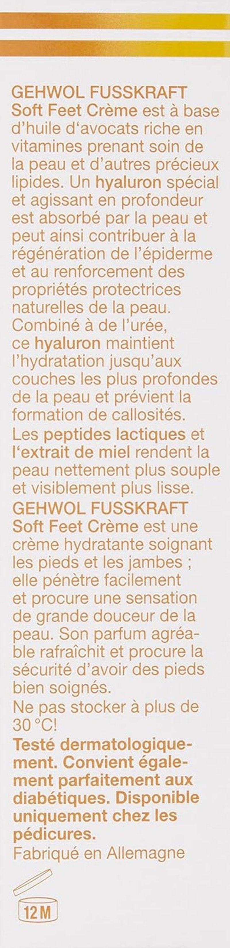 GEHWOL Soft Feet Cream - Nourishing Foot Care for Soft Skin | 4.4 Ounce Tube