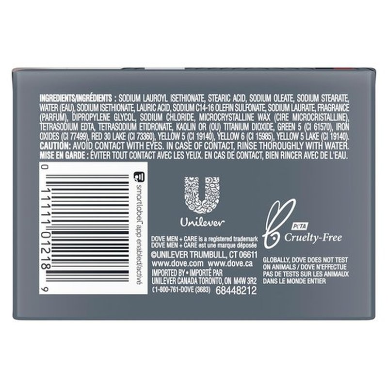 Dove Men+Care Bar Soap - Deep Clean Formula | 4 Bars for Nourished, Bacteria-Free Skin - 3.75 oz