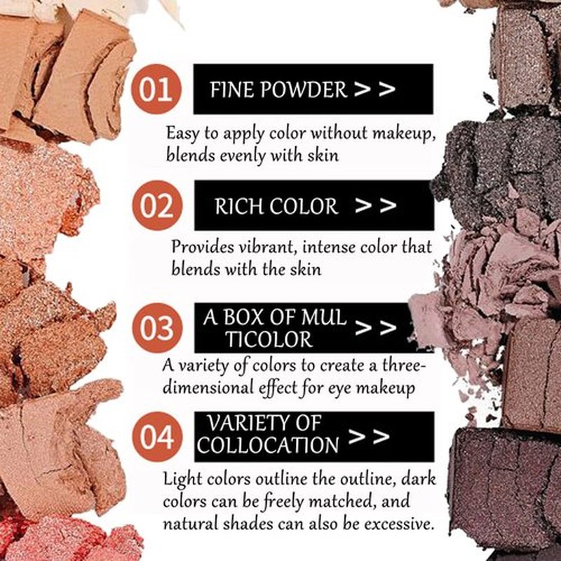 Sulily Eyeshadow Palette Kit - 12 Colors in Nude, Matte & Shimmer | Waterproof Professional Makeup for Women