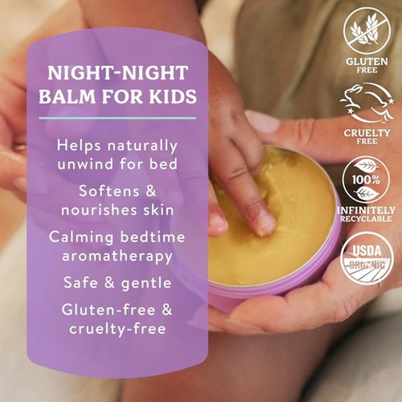 Badger Night Night Balm - Soothing Sleep Aid in 2 oz Tin for Relaxation and Calm