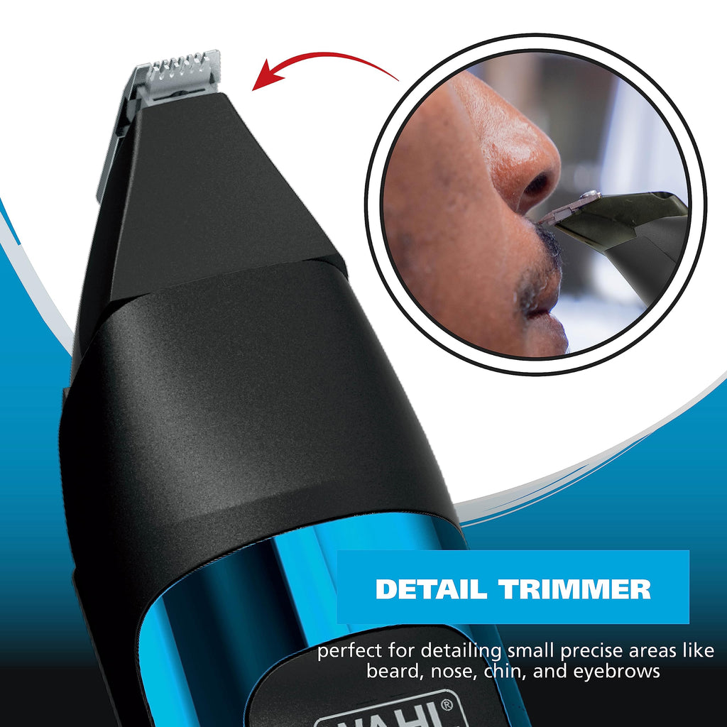 Wahl Manscaper® Total Body Grooming and Your Hair Down There Rechargeable Deluxe Hair Trimmer and Shaver with Safe-Touch Detachable Stainless Steel Precision Blades - Model 5708